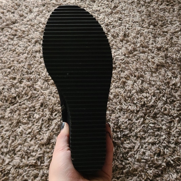 Black Wedged Boots - Picture 6 of 6